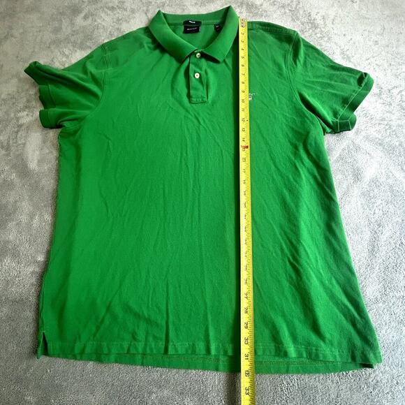 Gant Polo Shirt Mens 4XL Kelly Green Short Sleeve Preppy Golf - Picture 6 of 9